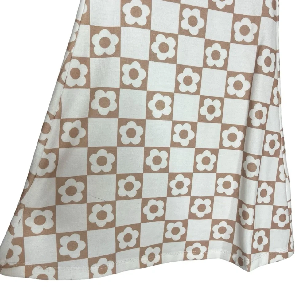 Princess Polly Cream and Brown Boot Cut Flare Pants Size 4 - Picture 2 of 7